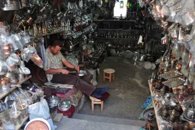 Bakırcılar Çarşısı-Bakır Ustası ve Bakırcı Dükkanı, Fotoğraf: Baki ATEŞ