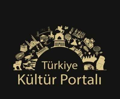 Türkiye Kültür Portalı Füme Zemin Üzerine Altın Rengi Logosu